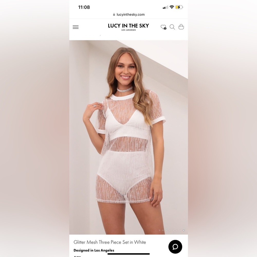 Glitter mesh three piece set